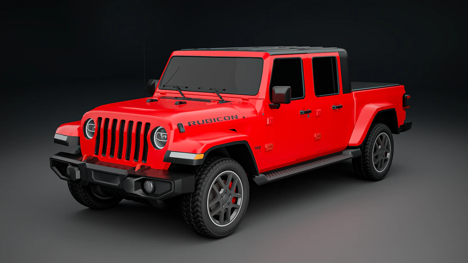 JEEP GLADIATOR 3D Model .c4d .max .obj .3ds .fbx .stl .blend 