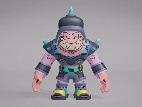 Monkey Warrior Rocknar 3D Model