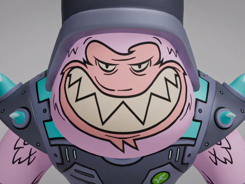 Monkey Warrior Rocknar 3D Model