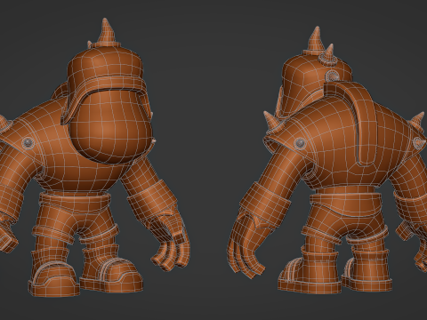 Monkey Warrior Rocknar 3D Modell