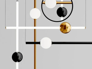 Lampada a sfera Orion di Lee Broom Modello 3D