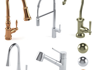 moen kitchen faucet set 01 3D मॉडल