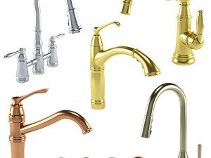moen kitchen faucet set 02 3D मॉडल