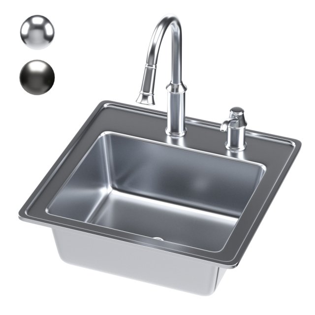 moen sink 03 3Dモデル .c4d .max .obj .3ds .fbx .stl .blend
