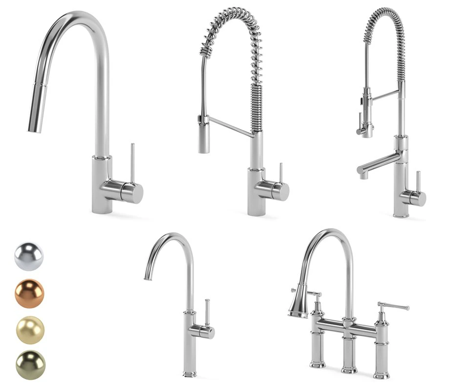 KRAUS kitchen faucets 3D Model .c4d .max .obj .3ds .fbx .stl .blend 
