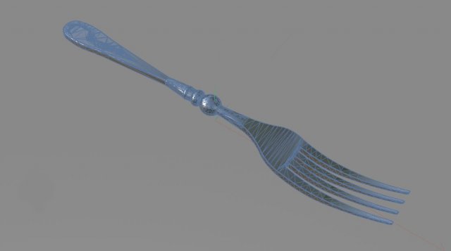 the dining room fork 3D-Modell .c4d .max .obj .3ds .fbx .stl .blend 
