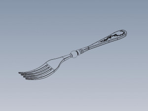 the dining room fork 3D-Modell
