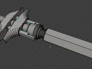 n&oacute;ż do szkła Model 3D