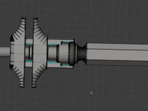 n&oacute;ż do szkła Model 3D