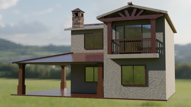 Rustic house 3Dモデル .c4d .max .obj .3ds .fbx .stl .blend 