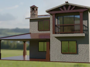 Деревенский дом 3D Модель
