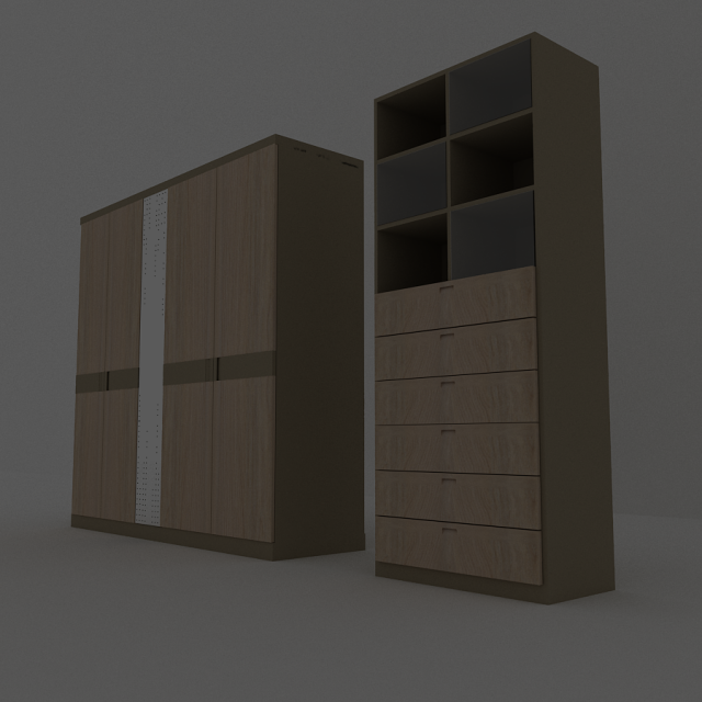 closet book shelf 3D 모델 .c4d .max .obj .3ds .fbx .stl .blend 