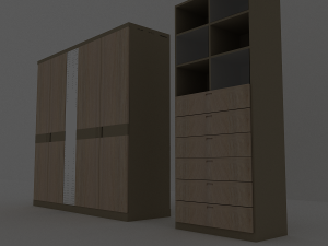 closet book shelf Modelo 3D