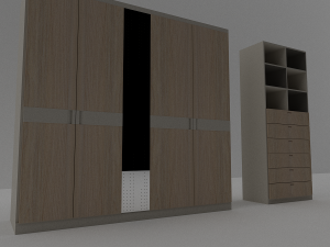closet book shelf 3D 모델