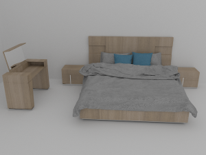 double bed 3Dモデル