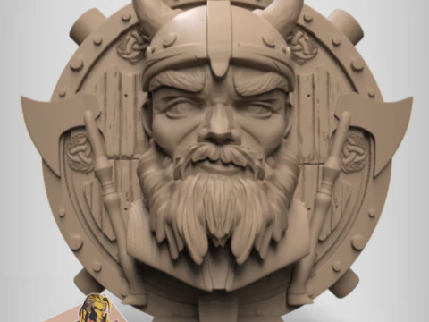Busto Viking Modelo de Impressão 3D