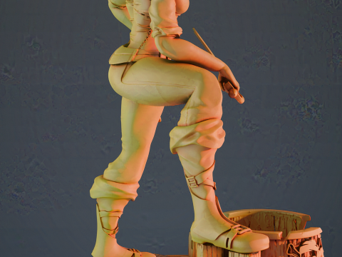 Pirate girl Model Cetak 3D