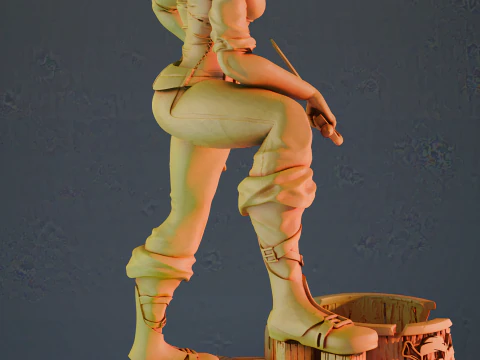Pirate girl 3D Print Model