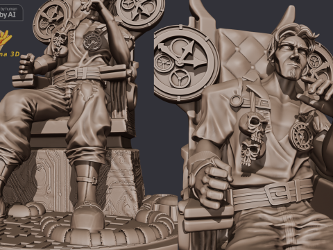 The Time Traveling Pirate 3D Print Model