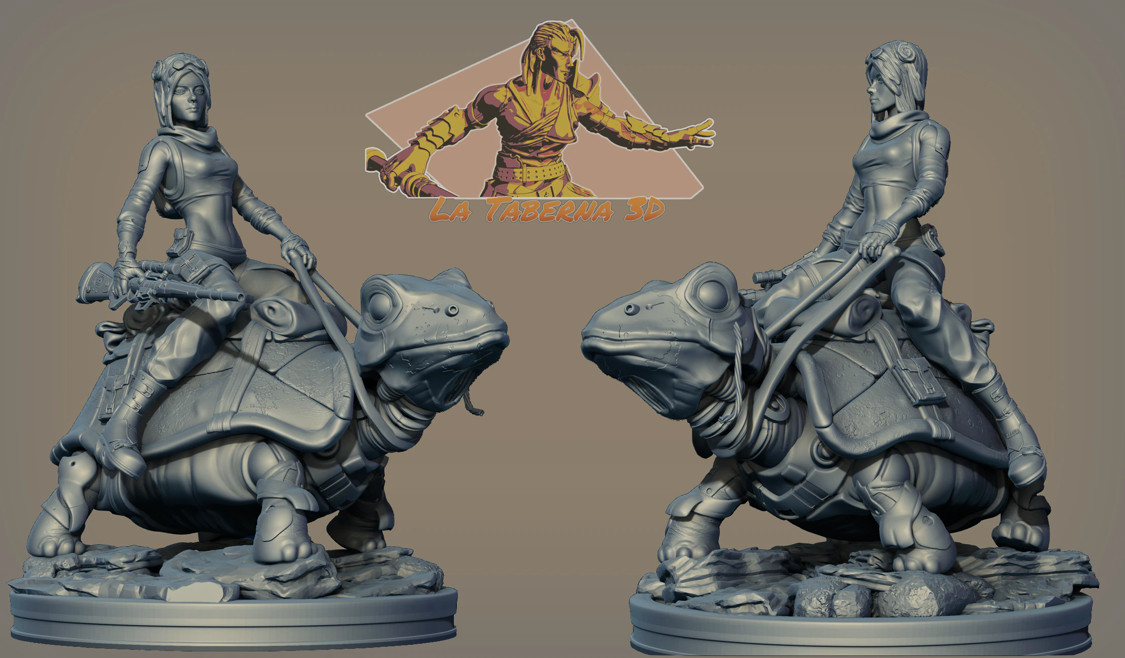 Steampunk Girl Scout 3D Print Model .c4d .max .obj .3ds .fbx .stl .blend