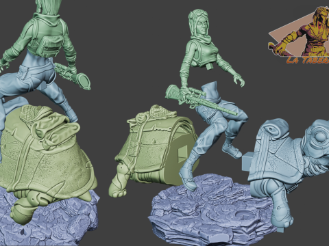Steampunk Girl Scout Modèles 3D en vedette