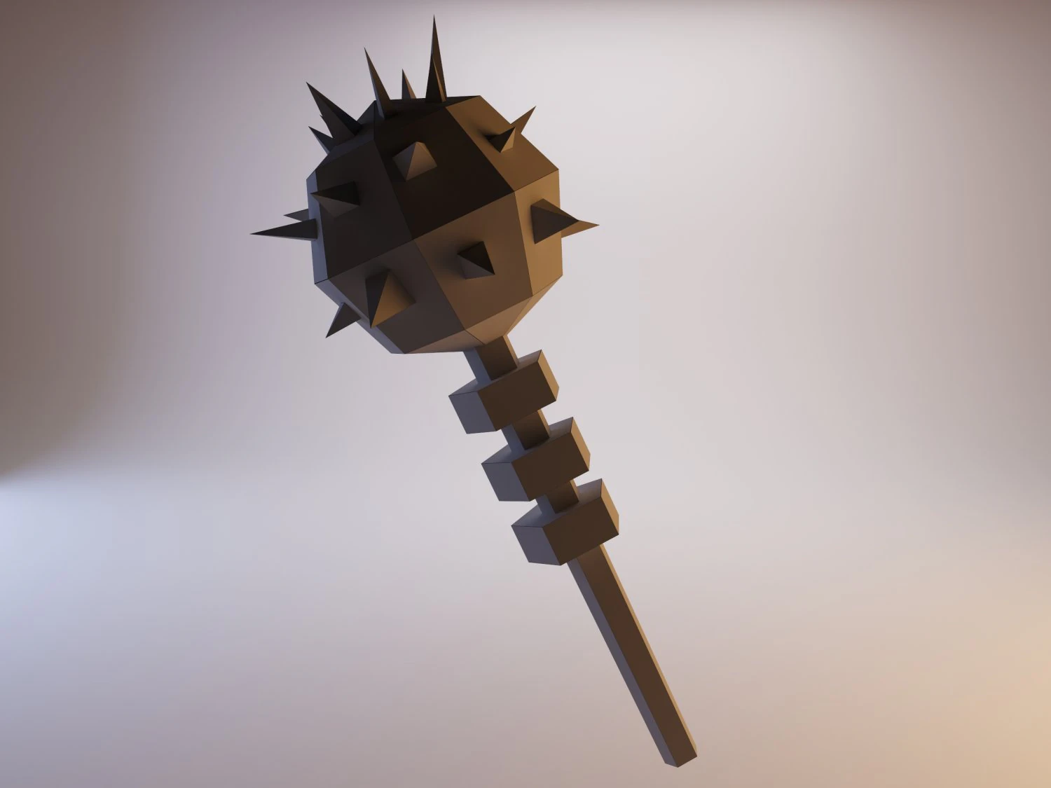 mace low poly 3D Model .c4d .max .obj .3ds .fbx .stl .blend 
