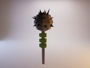 mace low poly Modello 3D