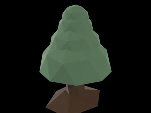 low poly trees 3D Model