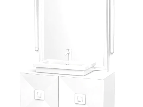 Classic Bathroom Vanity Set 3D Model