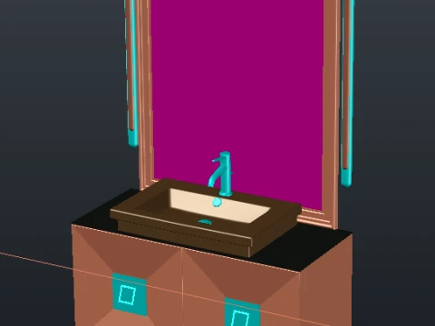 Classic Bathroom Vanity Set 3D Model