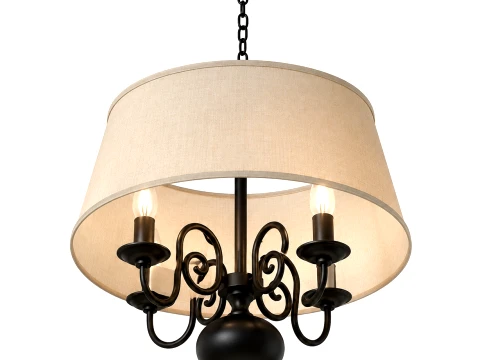 4-Light Candle Table Lamp 3D Model