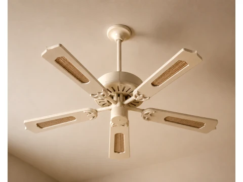 Classic 5-Blade Ceiling Fan 3D Model