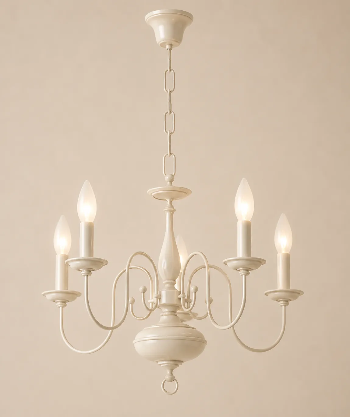 Classic 5-Light Candle Chandelier 3D Model .c4d .max .obj .3ds .fbx .stl .blend