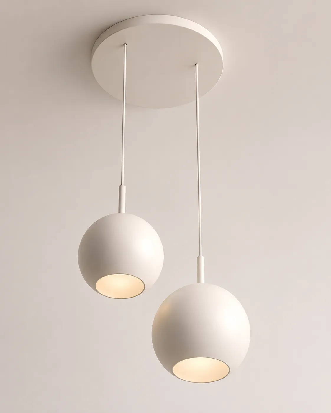 Double Globe Pendant Light 3D Model .c4d .max .obj .3ds .fbx .stl .blend