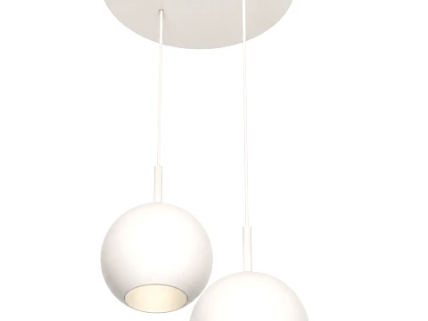Double Globe Pendant Light 3D Model