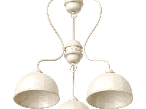 Modern Half Moon Triple Globe Pendant Light 3D Model