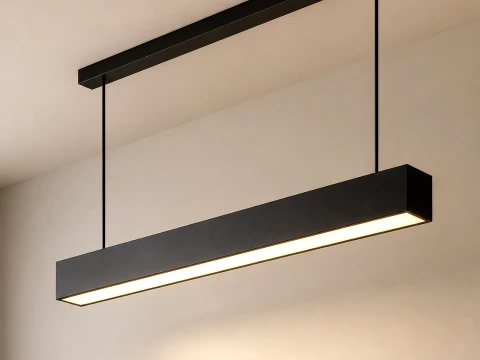 Modern Linear Pendant Light 3D Model