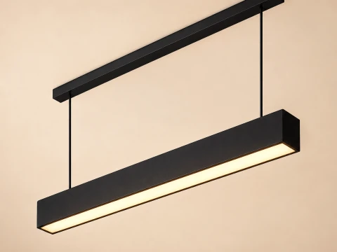 Modern Linear Pendant Light 3D Model
