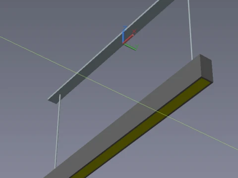 Modern Linear Pendant Light 3D Model