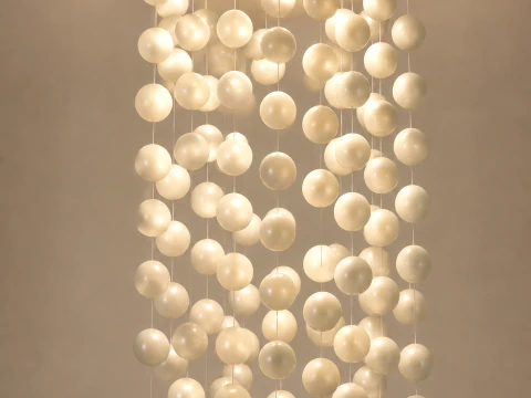 Modern Multi Glass Jar Pendant Chandelier 3D Model