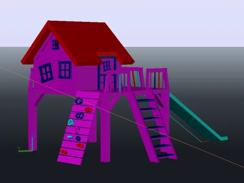 Modern Multifunctional Playground 3D Model