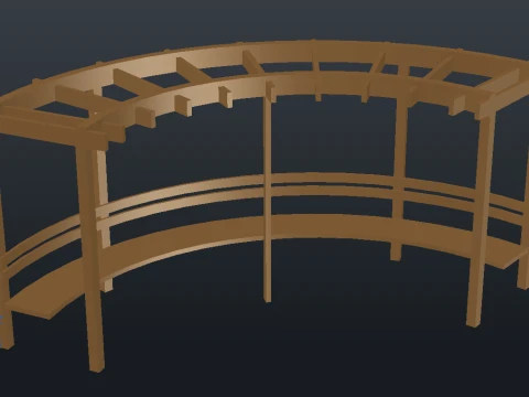 Modern Half Gazebo 3D Model