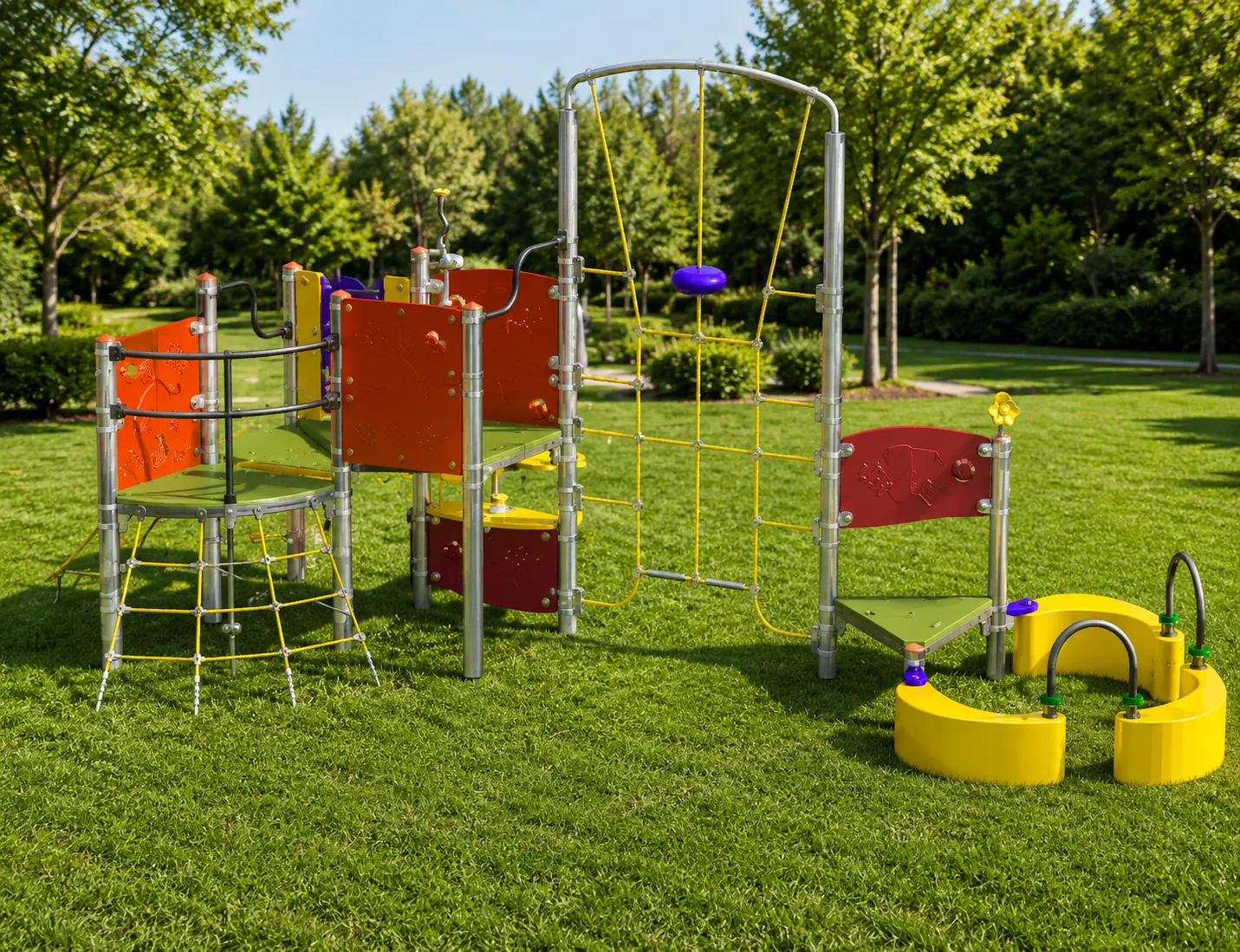 Modern Multifunctional Playground 3D Model .c4d .max .obj .3ds .fbx .stl .blend