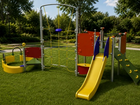 Modern Multifunctional Playground 3D Model
