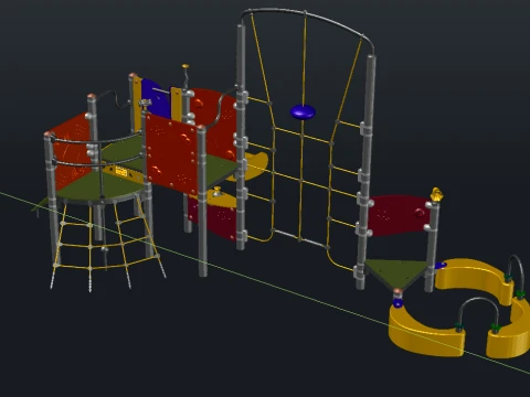 Modern Multifunctional Playground 3D Model