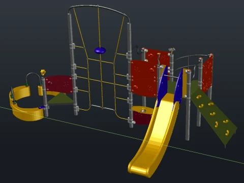 Modern Multifunctional Playground 3D Model