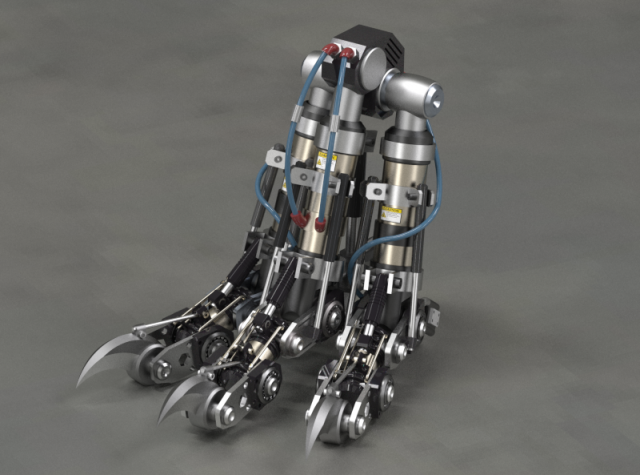 t-rex mechanical foot 3D Модель .c4d .max .obj .3ds .fbx .stl .blend 