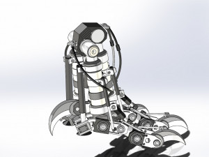 t-rex mechanical foot 3D Модель