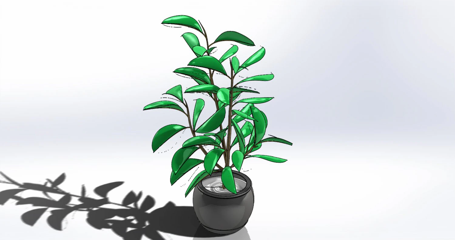 potted plants tree 2 model 3D Model .c4d .max .obj .3ds .fbx .stl .blend