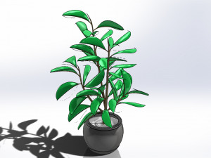 potted plants tree 2 model Modelo 3D